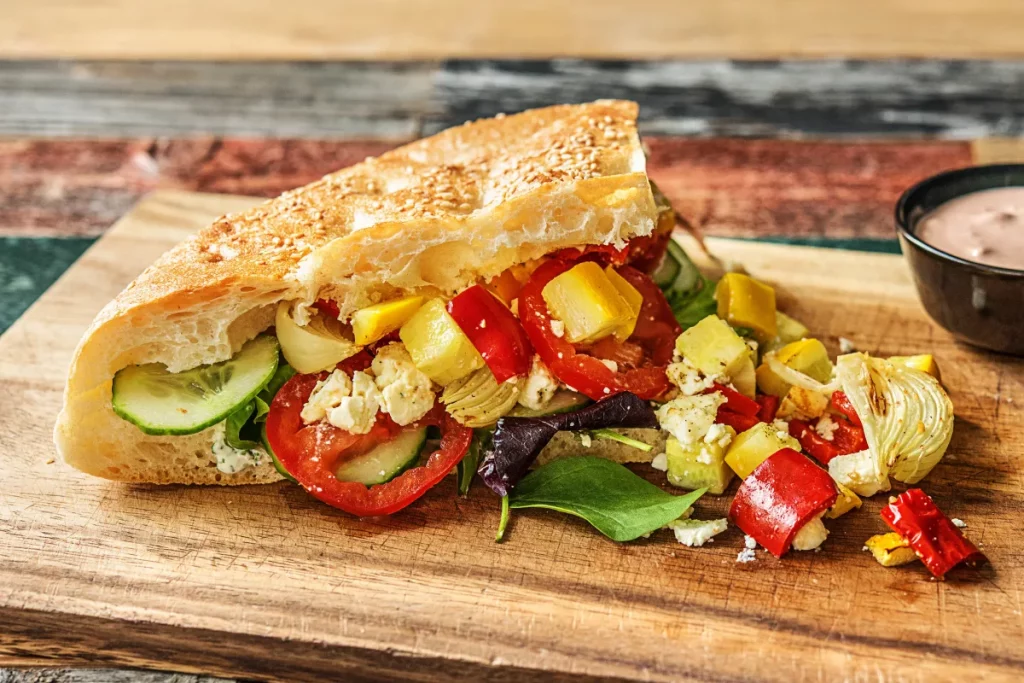 Asse pobres indianos e chapati você mesmo ou desfrute de salada de pão árabe e pão sírio recheado!